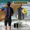 image:imageBody Glove Pro3 Men Shorty Wetsuit 21mm Neoprene Back Zip Short Sleeve Spring Wet Suit Quadra Flex 4 Way Stretch for Bodyboarding Surfing Swimming Snorkeling Scuba DivingNavy