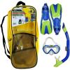 image:imageBody Glove Aquatic  Grape Youth  Mask Snorkel Fins Set  Snorkeling Diving and SwimmingTempered GlassSiliconeFlex TubeSnorkel Dry topSplash Guard LXL