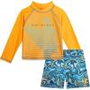 image:imageBody Glove Baby Toddler Boys Swim Set  2 Piece UPF 50 Quick Dry Swim Trunks and Rash Guard for Boys Kids Swimwear 2T4TOrange Swirl Surf