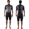 image:imageBody Glove Pro3 Men Shorty Wetsuit 21mm Neoprene Back Zip Short Sleeve Spring Wet Suit Quadra Flex 4 Way Stretch for Bodyboarding Surfing Swimming Snorkeling Scuba DivingBlack