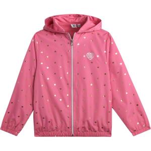 image:imageBody Glove Girls Windbreaker Jacket  Kids Hooded Zip Up Jacket  Wind amp Water Resistant Outerwear Jackets for GirlsPink Hearts