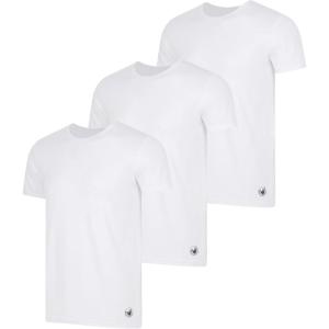 image:imageBody Glove Mens 3 Pack T Shirts Cool Plain Undershirts and Gym Tshirts Multipack White TeesCrew  White 3 Pack