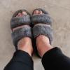 image:imageBody Glove Womens Alpine Slipper  Womens Fur Slipper with Memory Foam Insole House Slippers for Women Womens Home EssentialsGrey