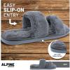 image:imageBody Glove Womens Alpine Slipper  Womens Fur Slipper with Memory Foam Insole House Slippers for Women Womens Home EssentialsGrey