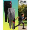 image:imageBody Glove Boys Sweatpants  4 Pack Performance Tricot Boys Joggers with Drawstring Waist  Kids Soft Stretch Athletic PantsBlackGrey RedNavy