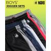 image:imageBody Glove Boys Sweatpants  4 Pack Performance Tricot Boys Joggers with Drawstring Waist  Kids Soft Stretch Athletic PantsBlackGrey RedNavy