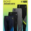 image:imageBody Glove Boys Sweatpants  4 Pack Performance Tricot Boys Joggers with Drawstring Waist  Kids Soft Stretch Athletic PantsBlackLimeBlue Triangle