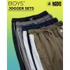 image:imageBody Glove Boys Sweatpants  4 Pack Performance Tricot Boys Joggers with Drawstring Waist  Kids Soft Stretch Athletic PantsNavyGreenBlackGrey