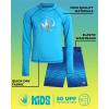 image:imageBody Glove Boys Swim Set  2 Piece Boys Swim Trunks with Rash Guard UV Protection Swimsuit Kids Bathing Suits Sizes 412Aqua Blue Lines