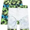 image:imageBody Glove Boys Swim Set  2 Piece Boys Swim Trunks with Rash Guard UV Protection Swimsuit Kids Bathing Suits Sizes 412Green NeonPalm Trees