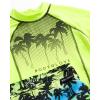 image:imageBody Glove Boys Swim Set  2 Piece Boys Swim Trunks with Rash Guard UV Protection Swimsuit Kids Bathing Suits Sizes 412Green NeonPalm Trees