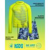 image:imageBody Glove Boys Swim Set  2 Piece Boys Swim Trunks with Rash Guard UV Protection Swimsuit Kids Bathing Suits Sizes 412Yellow Swirl Surf