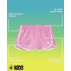 image:imageBody Glove Girls Athletic Shorts  4 Pack Active Performance Fleece Running Short  Girls Gym Workout Dolphin ShortsBlackBlueRedPink Solid