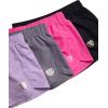 image:imageBody Glove Girls Athletic Shorts  4 Pack Active Performance Fleece Running Short  Girls Gym Workout Dolphin ShortsBlackFuchsiaPurpleCharcoal Solid
