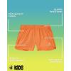 image:imageBody Glove Girls Athletic Shorts  4 Pack Active Performance Fleece Running Short  Girls Gym Workout Dolphin ShortsBlackOrangePinkOmbre