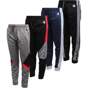 image:imageBody Glove Boys Sweatpants  4 Pack Performance Tricot Boys Joggers with Drawstring Waist  Kids Soft Stretch Athletic PantsBlackGrey RedNavy