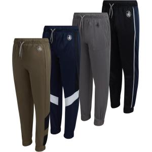 image:imageBody Glove Boys Sweatpants  4 Pack Performance Tricot Boys Joggers with Drawstring Waist  Kids Soft Stretch Athletic PantsNavyGreenGreyBlack
