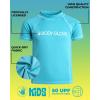image:imageBody Glove Boys Rash Guard Shirt  UPF 50 Quick Dry Fabric Rash Guard Swimwear for Boys  Short Sleeve Kids Swim ShirtAqua Short Sleeve