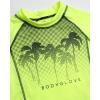 image:imageBody Glove Boys Swim Set  4 Piece UPF 50 Swim Trunks and Rash Guard for Boys Kids Swimwear Set Sizes 412OrangeYellow Palm Trees
