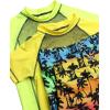 image:imageBody Glove Boys Swim Set  4 Piece UPF 50 Swim Trunks and Rash Guard for Boys Kids Swimwear Set Sizes 412OrangeYellow Palm Trees