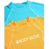 image:imageBody Glove Boys Swim Shirt  2 Pack UPF 50 Quick Dry Sun Protection Short Sleeve Rash Guard for Boys Kids Swimwear 2T14AquaOrange
