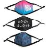 image:imageBody Glove Adult 3Piece Adjustable Breathable Reusable Washable Cloth Face Mask SetLightweight