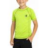 image:imageBody Glove Boys Rash Guard Shirt  UPF 50 Quick Dry Fabric Rash Guard Swimwear for Boys  Short Sleeve Kids Swim ShirtLime