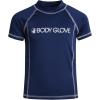 image:imageBody Glove Boys Rash Guard Shirt  UPF 50 Quick Dry Fabric Rash Guard Swimwear for Boys  Short Sleeve Kids Swim ShirtNavy Short Sleeve