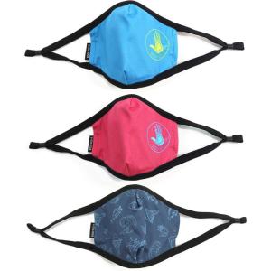 image:imageBody Glove 3Piece Kids Children Face Mask Adjustable Breathable Comfort Reusable Washable Cloth Mask  Pack of 3Blue  Pink  Navy