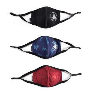 image:imageBody Glove 3Piece Mens Adjustable Breathable Comfort Reusable Washable Face Mask Set Blue Black Red