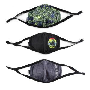 image:imageBody Glove 3Piece Mens Reusable Breathable Face Mask Set Tribal Black Tie Dye