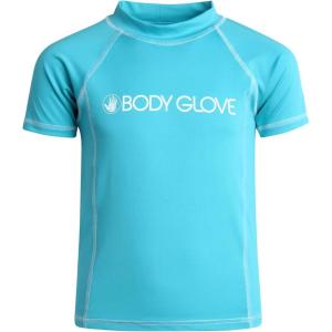 image:imageBody Glove Boys Rash Guard Shirt  UPF 50 Quick Dry Fabric Rash Guard Swimwear for Boys  Short Sleeve Kids Swim ShirtAqua Short Sleeve