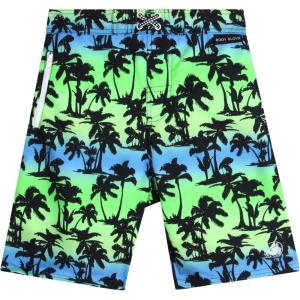 image:imageBody Glove Boys Swim Board Shorts  UPF 50 Quick Dry Boys Swim Trunks Bathing Suit Kids Swimwear with PocketsSizes 818Blue Green Palm Trees