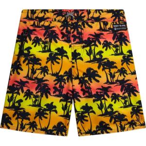 image:imageBody Glove Boys Swim Board Shorts  UPF 50 Quick Dry Boys Swim Trunks Bathing Suit Kids Swimwear with PocketsSizes 818OrangeRed Palm Trees