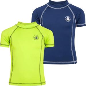 image:imageBody Glove Boys Swim Shirt  2 Pack UPF 50 Quick Dry Sun Protection Short Sleeve Rash Guard for Boys Kids Swimwear 2T14NavyLime