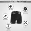 image:imageBody Glove Mens Boxer Briefs Multi Packs Dry Fit Performance Value Underwear Breathable Active Stretch Athletic BoxersBlack  Heather Grey Charcoal Grey