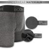 image:imageBody Glove Mens Boxer Briefs Multi Packs Dry Fit Performance Value Underwear Breathable Active Stretch Athletic BoxersBlack  Heather Grey Charcoal Grey