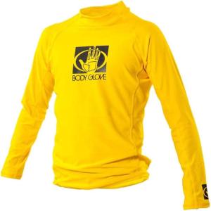 image:imageBody Glove Wetsuit Co Junior Basic Fitted Long Arm Rash GuardYellow