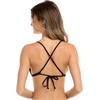 image:imageBody Glove Womens Smoothies Evelyn Solid Fixed Triangle Bikini Top Swimsuit with Adjustable 2Way Back DetailBlack