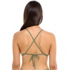 image:imageBody Glove Womens Smoothies Evelyn Solid Fixed Triangle Bikini Top Swimsuit with Adjustable 2Way Back DetailCactus