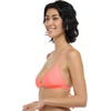 image:imageBody Glove Womens Smoothies Evelyn Solid Fixed Triangle Bikini Top Swimsuit with Adjustable 2Way Back DetailCoral
