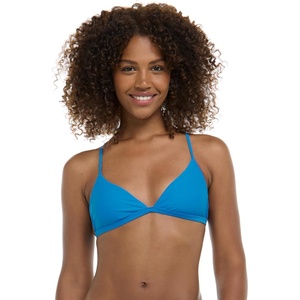 image:imageBody Glove Womens Smoothies Evelyn Solid Fixed Triangle Bikini Top Swimsuit with Adjustable 2Way Back DetailBlue Wave