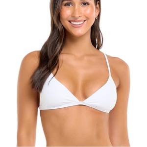 image:imageBody Glove Womens Smoothies Evelyn Solid Fixed Triangle Bikini Top Swimsuit with Adjustable 2Way Back DetailSnow