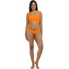 image:imageBody Glove Womens Audrey Low Rise Bikini Bottom SwimsuitComo Textured Orange