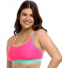 image:imageBody Glove Womens Equalizer Medium Support Bikini Top SwimsuitBubble Gum Colorblock