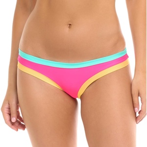 image:imageBody Glove Womens Audrey Low Rise Bikini Bottom SwimsuitBubble Gum Colorblock