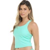 image:imageBody Glove Womens Reva Racerback Sporty Crop Bikini Top Swimsuit with Contour Shelf BraSea Mist