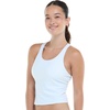 image:imageBody Glove Womens Reva Racerback Sporty Crop Bikini Top Swimsuit with Contour Shelf BraSnow White