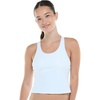 image:imageBody Glove Womens Reva Racerback Sporty Crop Bikini Top Swimsuit with Contour Shelf BraSnow White