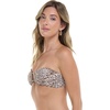 image:imageBody Glove Womens Irene Bandeau Bikini Top Swimsuit with Sashtie BackPrimal Leopard Print